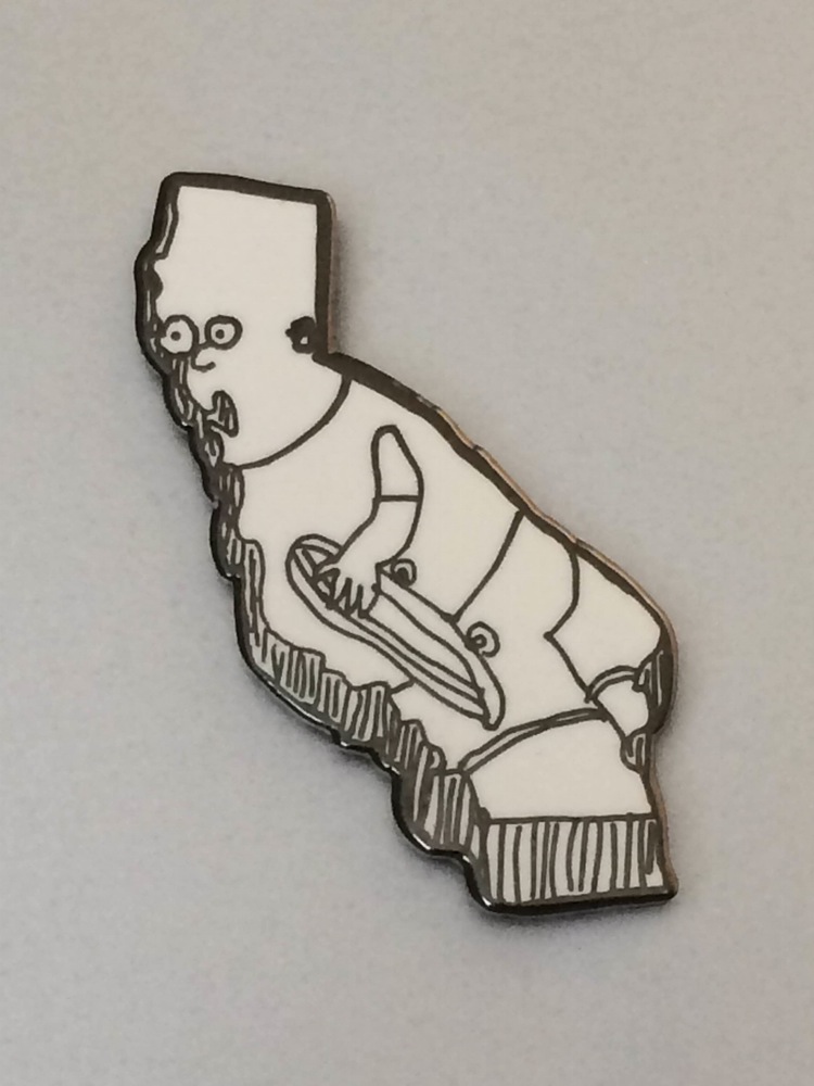 California Bart enamel pin